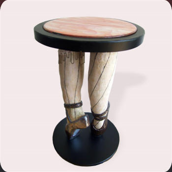 Table-Art SV, tafel gemaakt van keramiek, oxides en staal